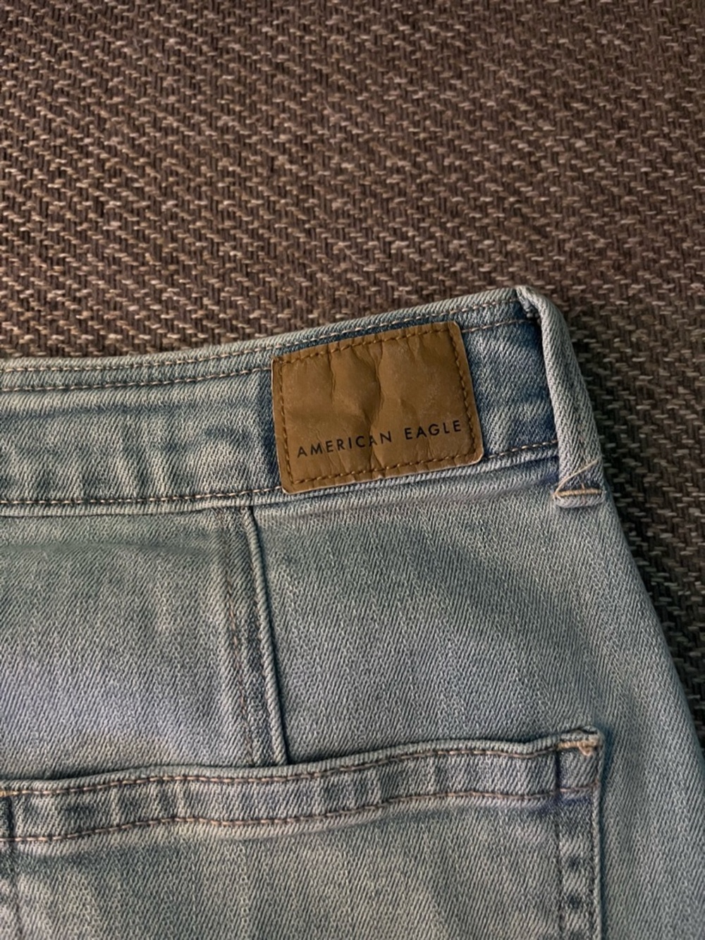 American Eagle Light Wash Super Stretch Jean Skirt - Picture 6 of 8